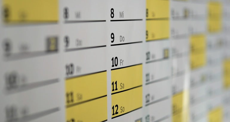 Calendários Área de Rio